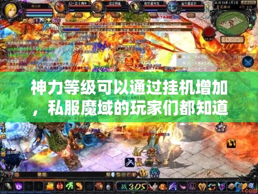 神力等级可以通过挂机增加，私服魔域的玩家们都知道吗？