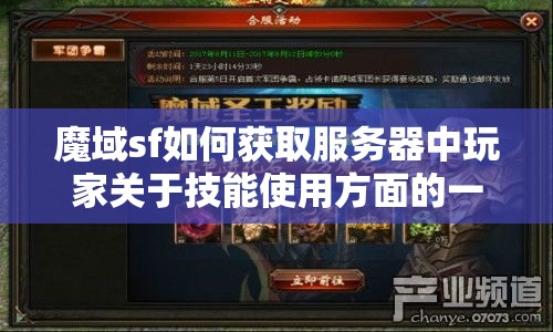 魔域sf如何获取服务器中玩家关于技能使用方面的一些技术