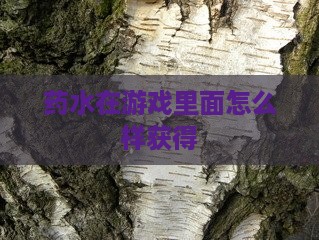 药水在游戏里面怎么样获得